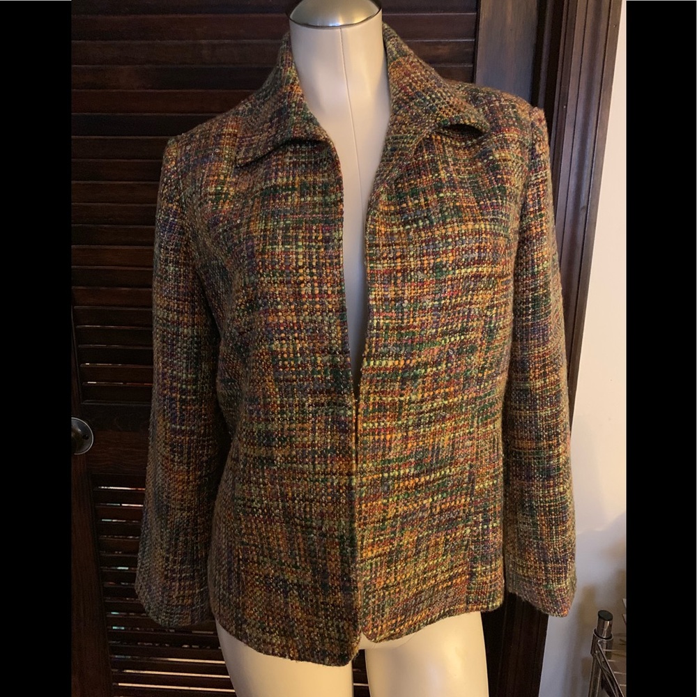 Norm Thompson multi-colored tweed jacket, SP
